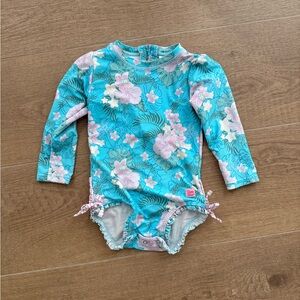 Ruffle Butts tropical print swimsuit